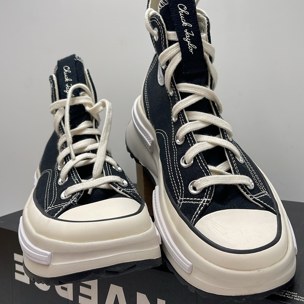 Converse WMNS RUN STAR LEGACY CX HI BLACK/EGRET/WHITE A00869C Platforms Sneakers - Picture 6 of 16